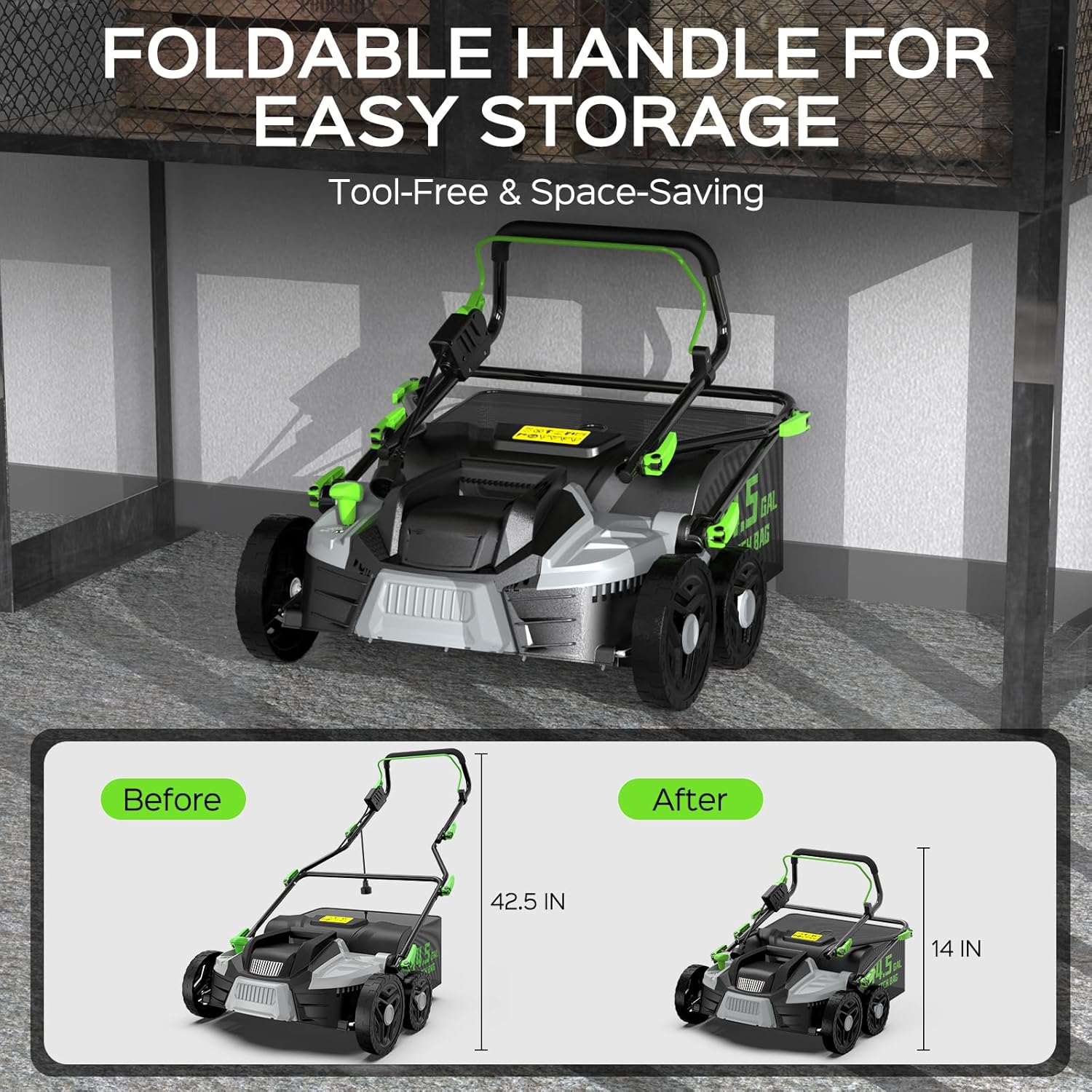 2026 Upgrade 16-Inch 15.5 Amp 2-in-1 Electric Dethatcher and Scarifier