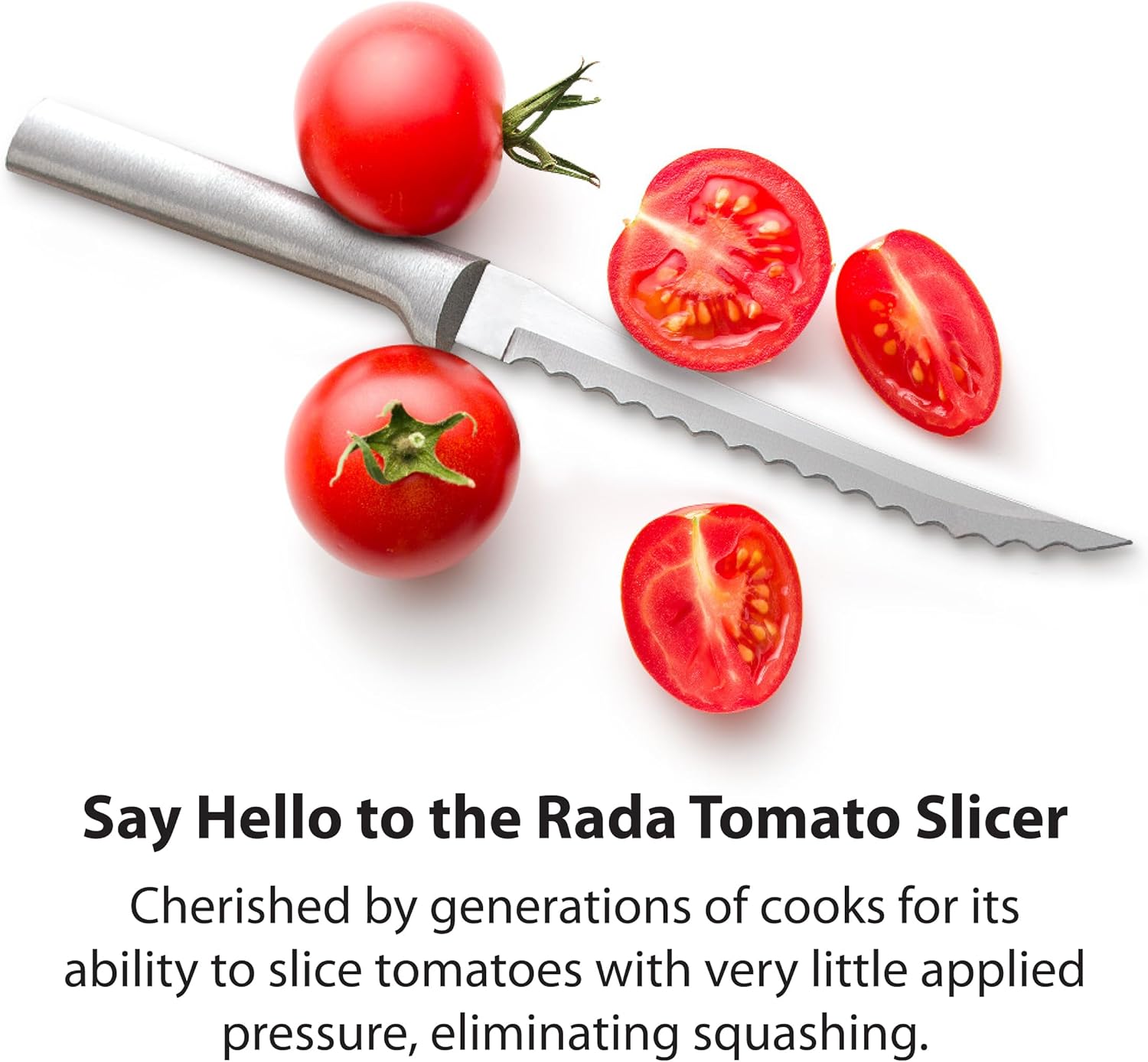 Rada Cutlery Tomato Slicer Knife (R126), 5" Stainless Steel Serrated B