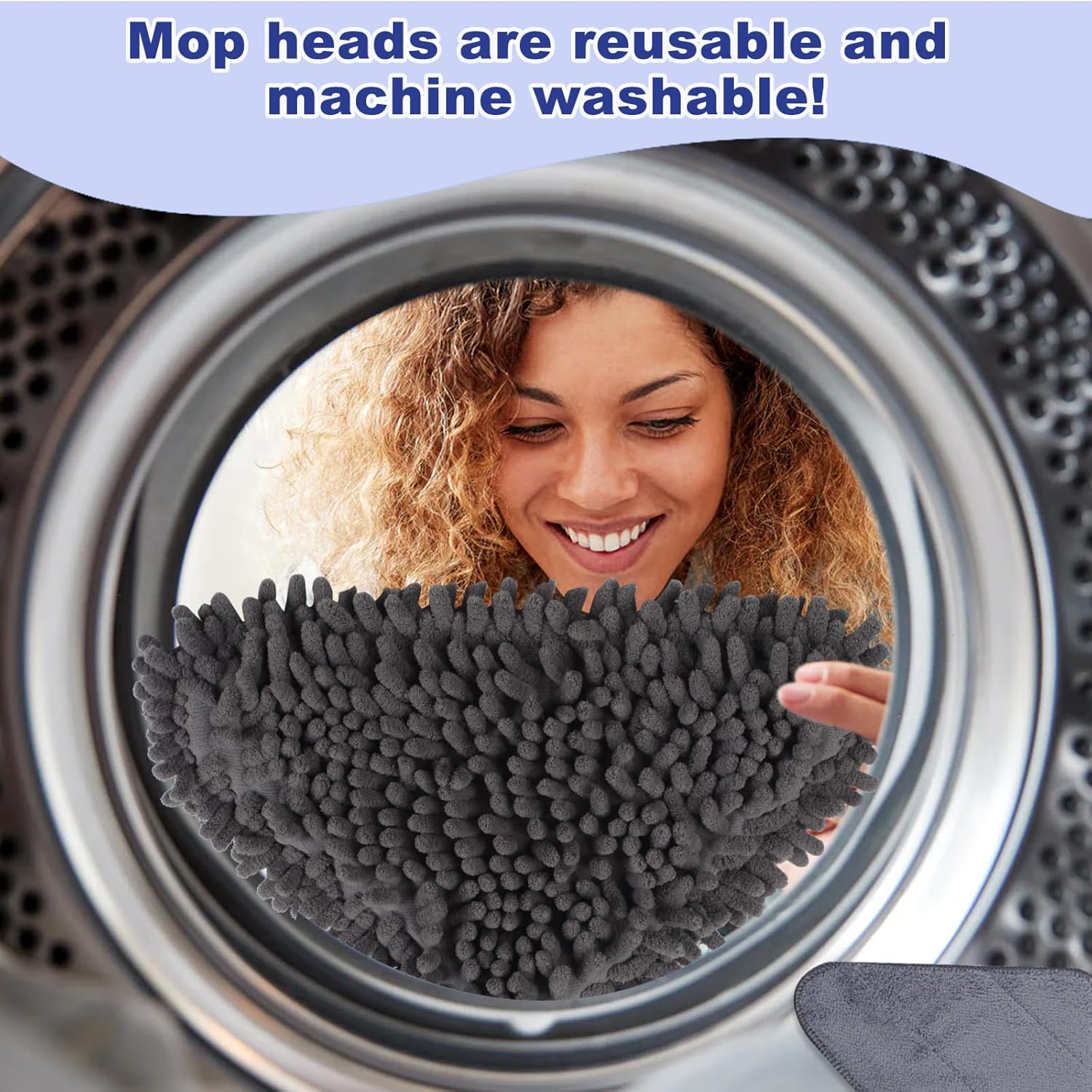 Wall Cleaner Mop with 79 Inches Long Handle, 360° Wall Washer Cleaner 