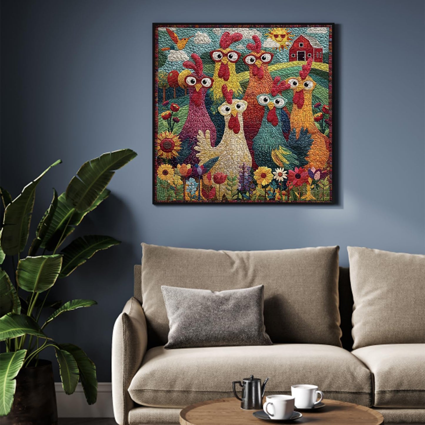 Chicken Puzzles for Adults 1000 Piece, PICKFORU Funny Chicken Jigsaw P