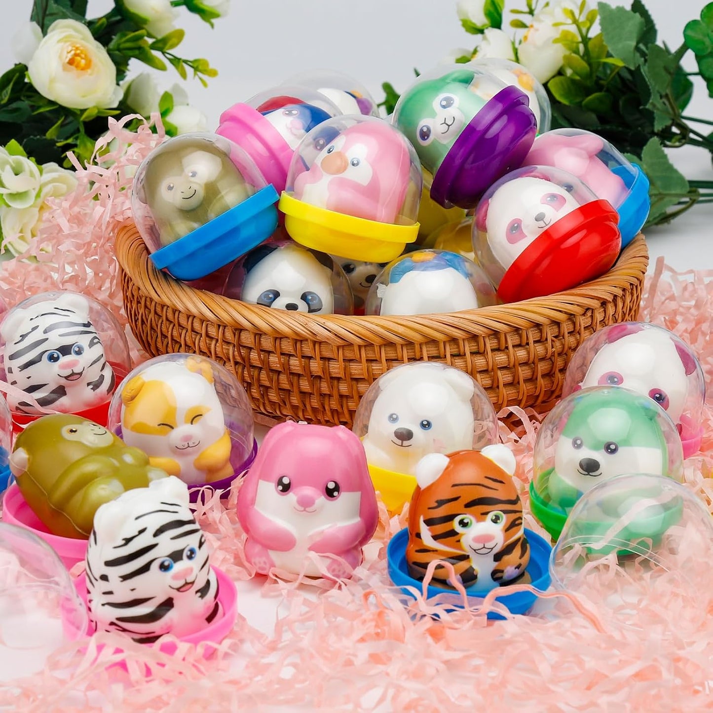 30 Packs Party Favors Slow Rising Stress Relief Squishies for Kids, Easter Basket Stuffers Treasure Box Toys, Kids Classroom Prizes,Claw Machine Toys,Mini Animal Toys