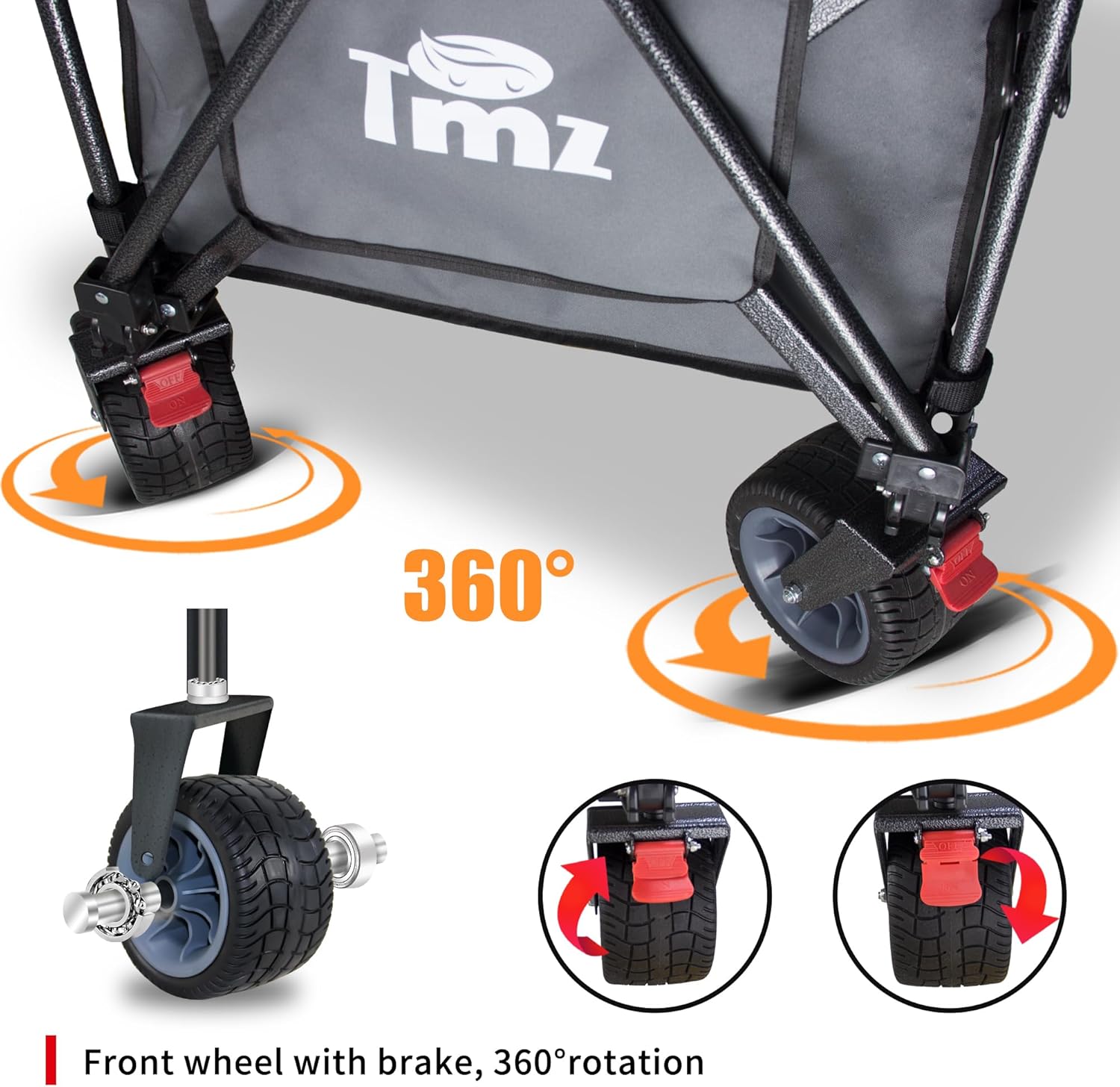 TMZ Collapsible Wagon 445L Extra Large Outdoor Utility Cart, Heavy Dut