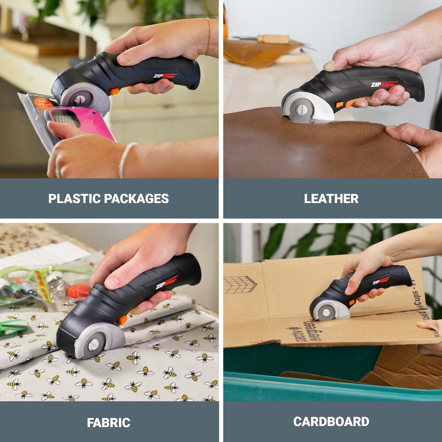 Worx Zipsnip Cordless Electric Scissors, Rechargeable Cardboard Box Cu