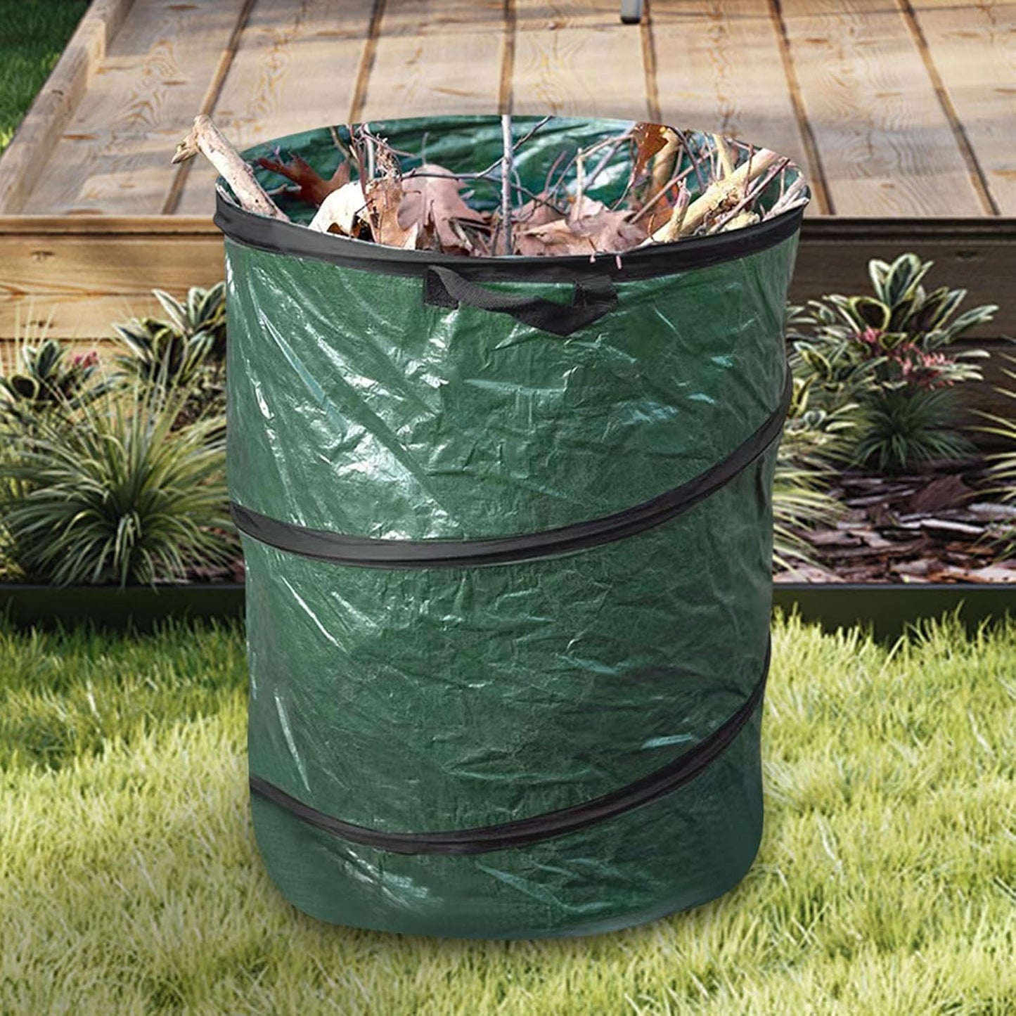 Foldable Camping Trash Can, Large Outdoor Bin, Reusable Garden Contain
