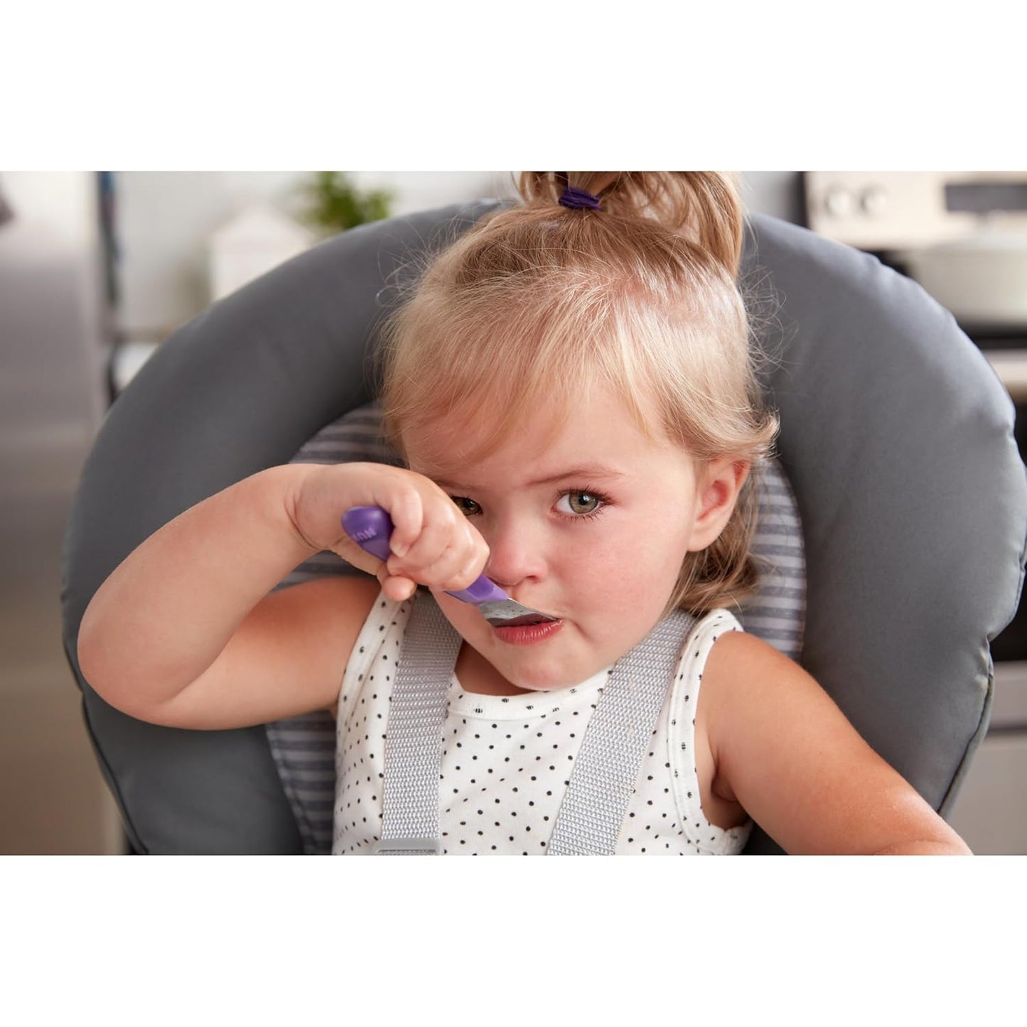 NUK Kiddy Cutlery Forks, Durable Stainless Steel, BPA & Latex-Free, 18+ Months, Pack of 3