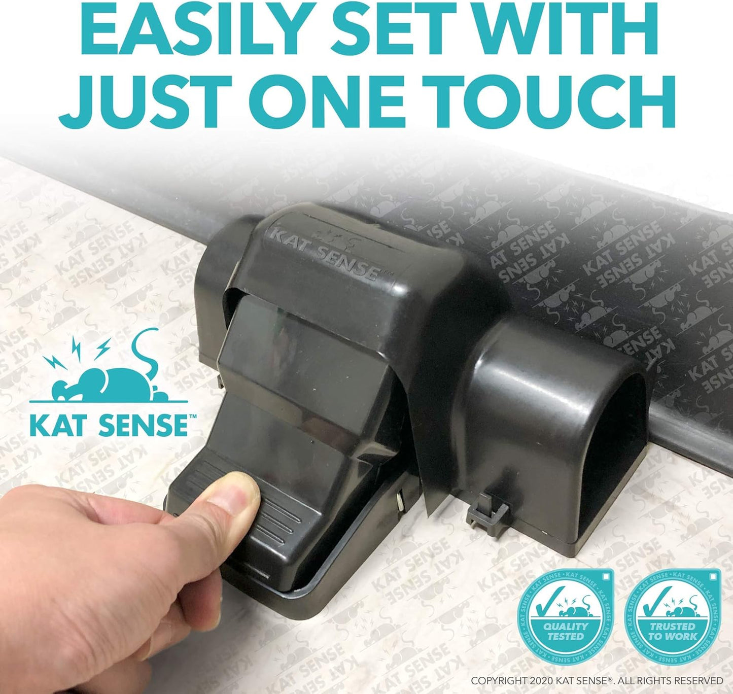 Kat Sense Covered Rat Trap & Chipmunk Trap, Prevents Accidental Trigge