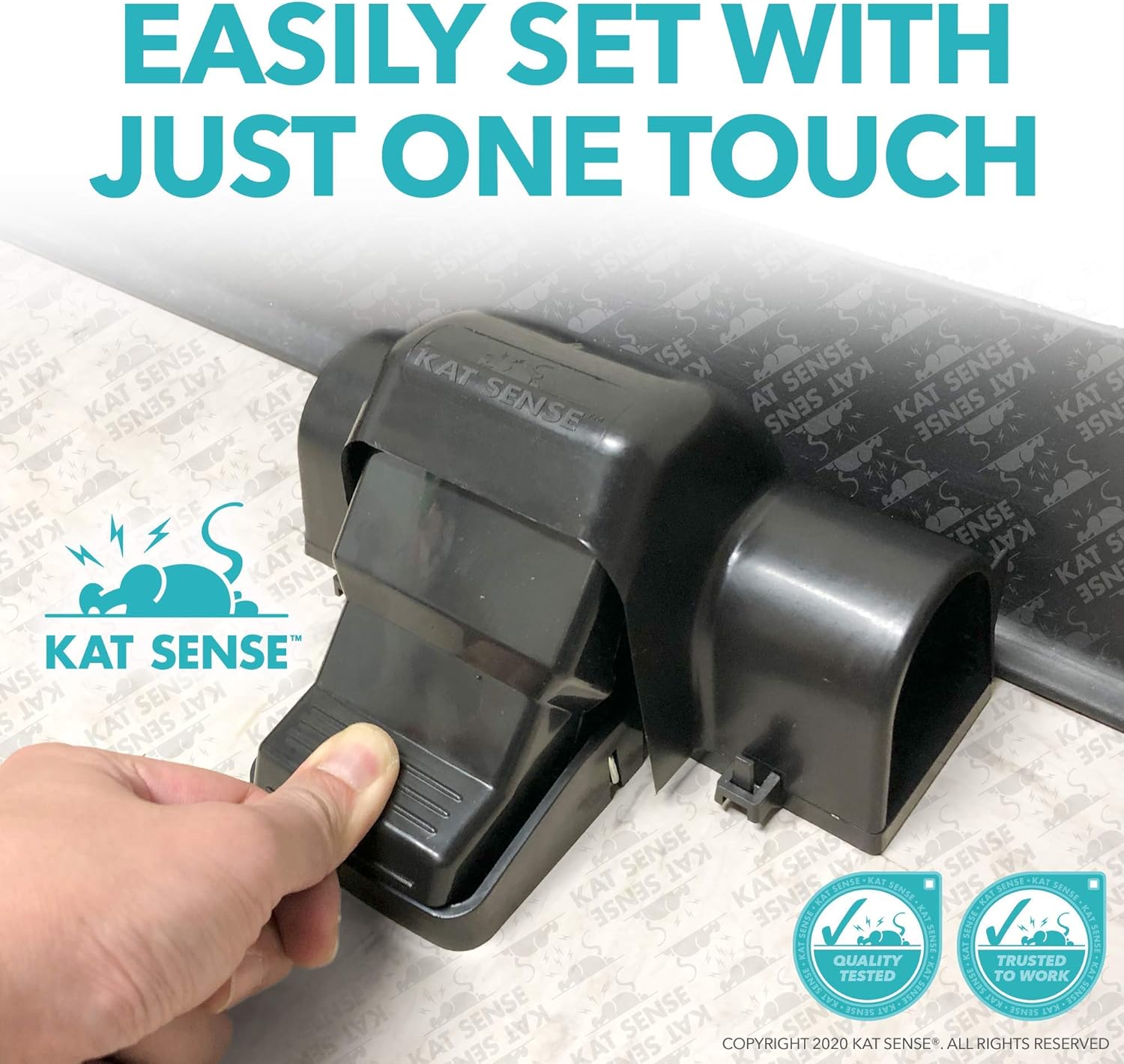 Kat Sense Covered Rat Trap & Chipmunk Trap, Prevents Accidental Trigge