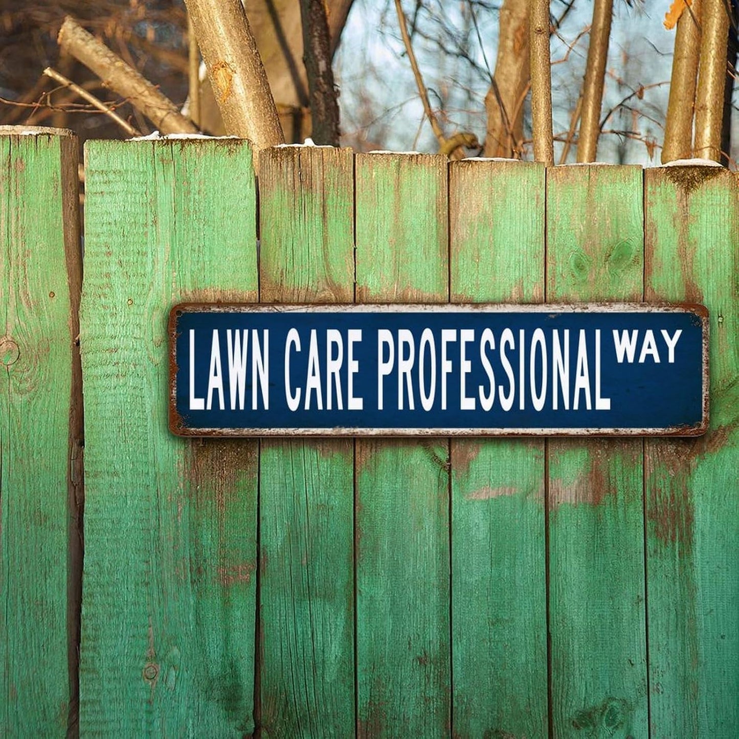 Personalized Lawn Care Professional Aluminum Sign Street Sign Lawn Care Professional House Decor Professional Tin Sign Plaque Modern Chic Road Sign Wall Decor for Farmhouse Country Holiday Gifts