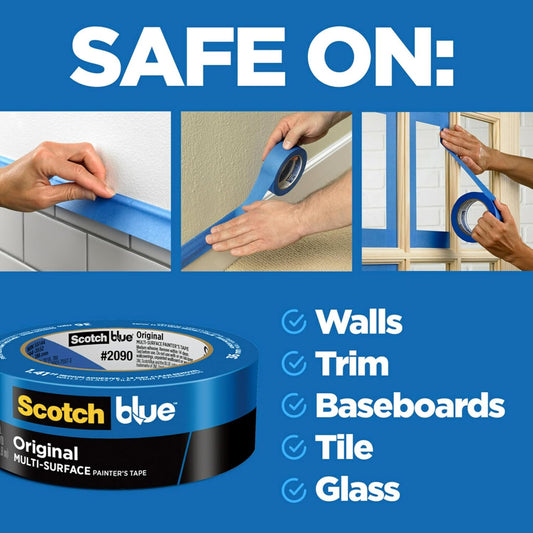 ScotchBlue™ Painter's Tape, 3" Core, 1" x 60 Yd.