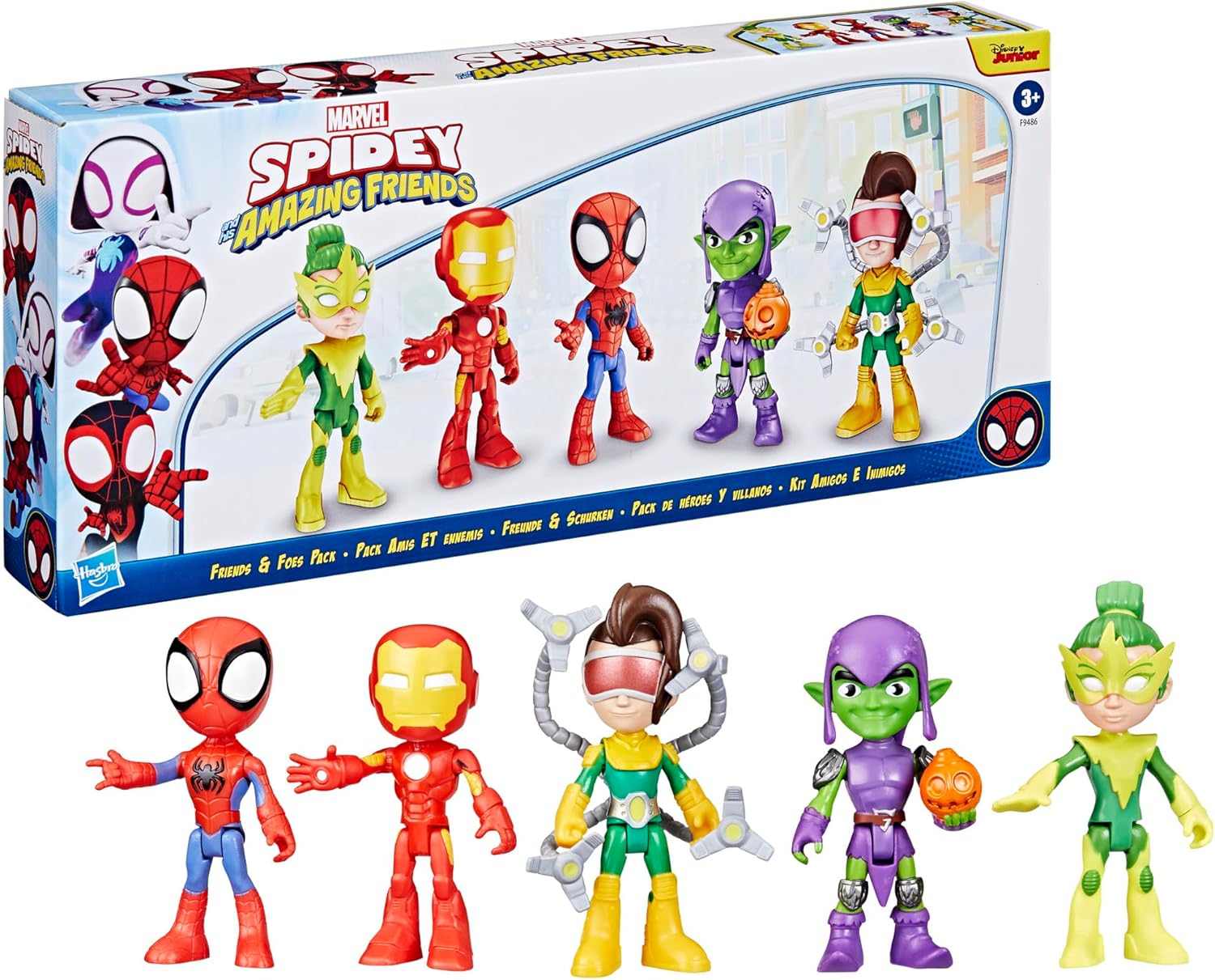 Spidey and his Amazing Friends Hasbro Marvel, Friends & Foes Pack, 5 A