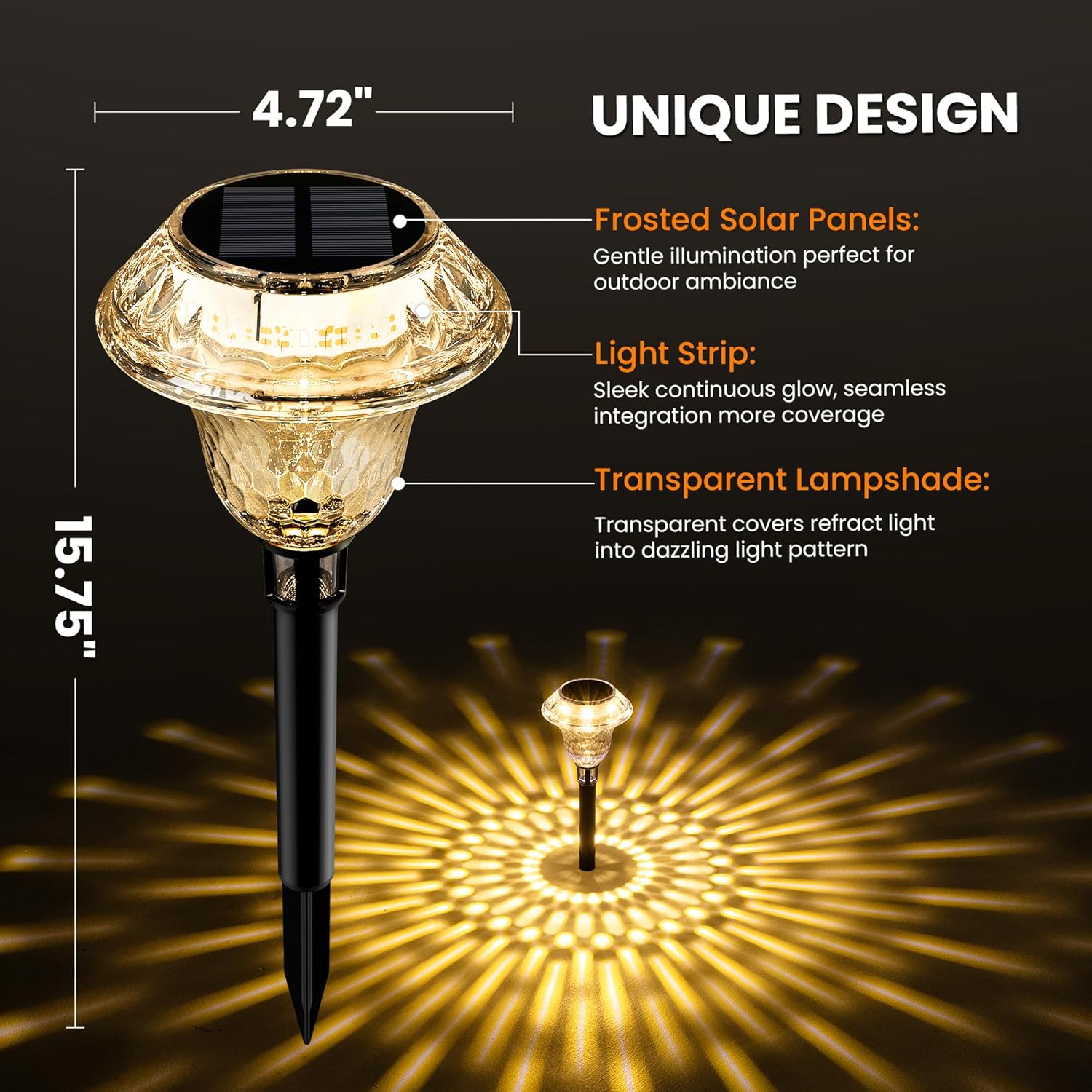 Solar Pathway Lights Garden Decor for Yard, Solar Garden Lights for Ou