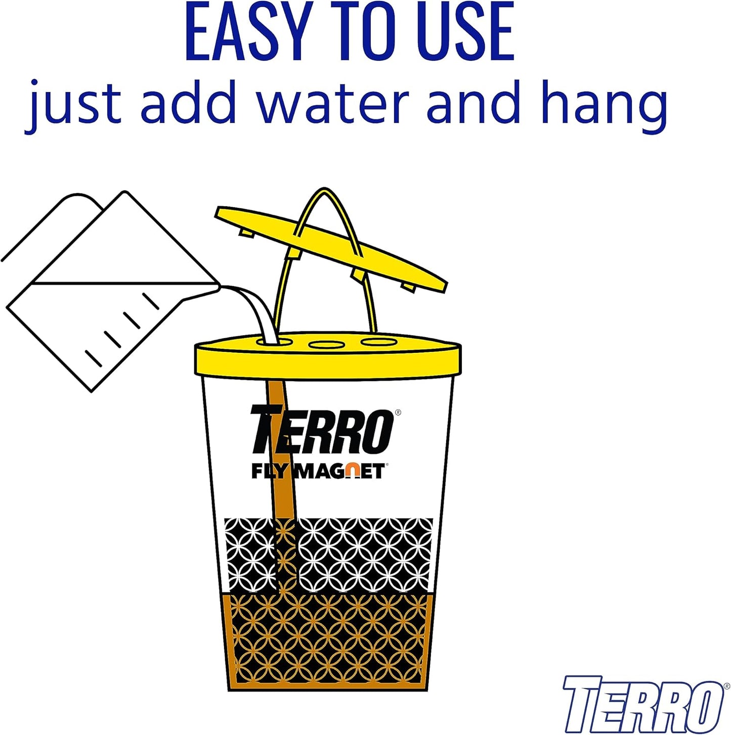TERRO Fly Magnet Disposable Outdoor Fly Trap with Bait - T524 - Outdoor Fly Trap - Attract & Trap Flies Easily - Effective Insect Control