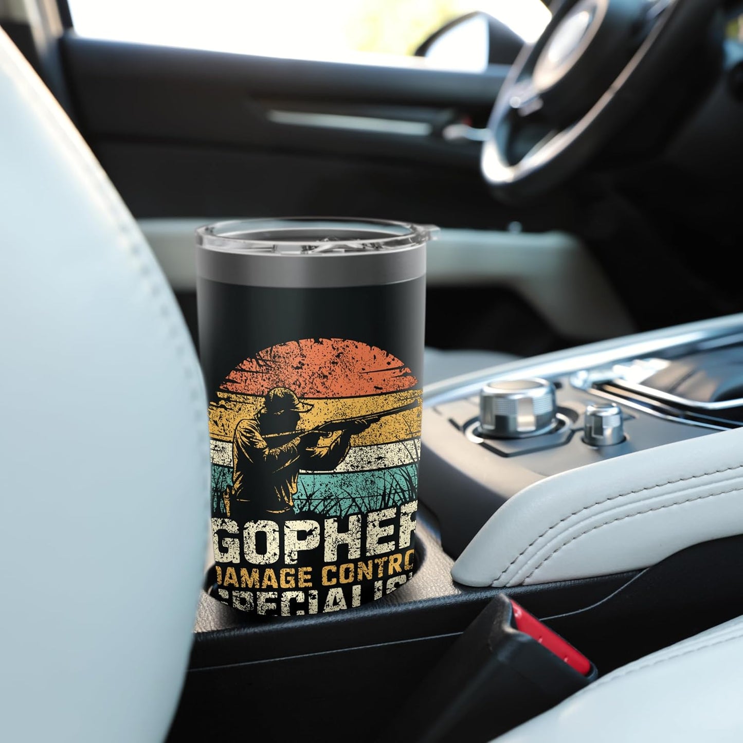 Gopher Pest Control Gardening Gopher Hunter Stainless Steel Insulated Tumbler