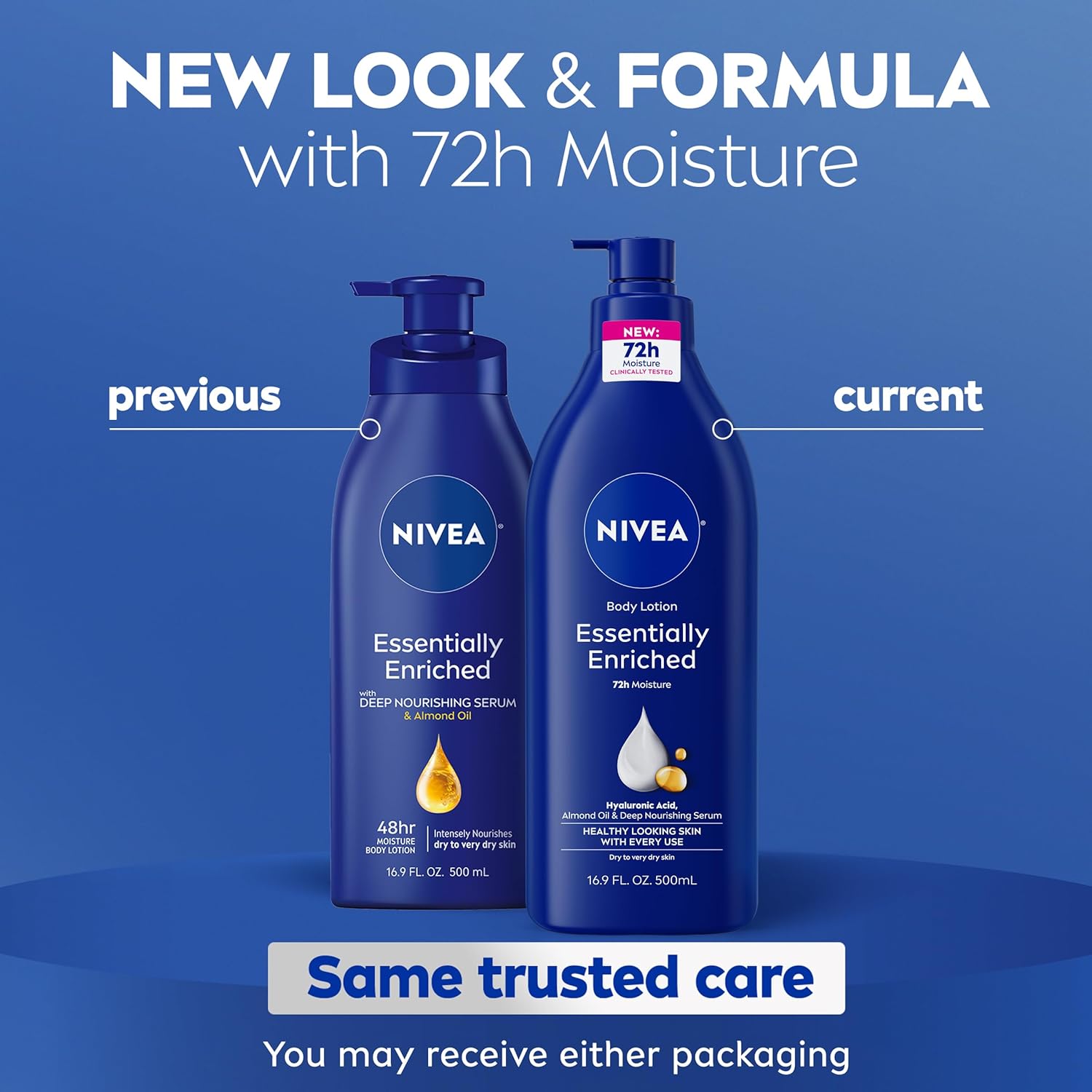 NIVEA Essentially Enriched Body Lotion for Very Dry Skin with Hyaluron