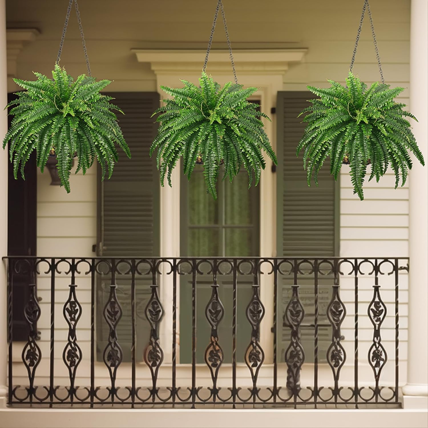 45" Fake Ferns, Realistic Large Artificial Bush Plants, 2 Artificial B