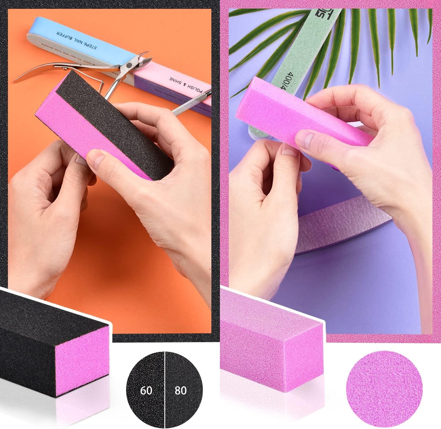 TsMADDTs Manicure Tools Kit Nail Care Kit with 3 pcs Files, 2 pcs Buff