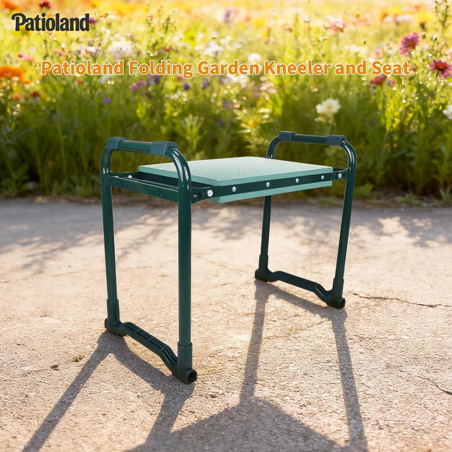 Garden Kneeler and Seat with 2 Tool Bags, 10.2" Widen Heavy Duty Thick