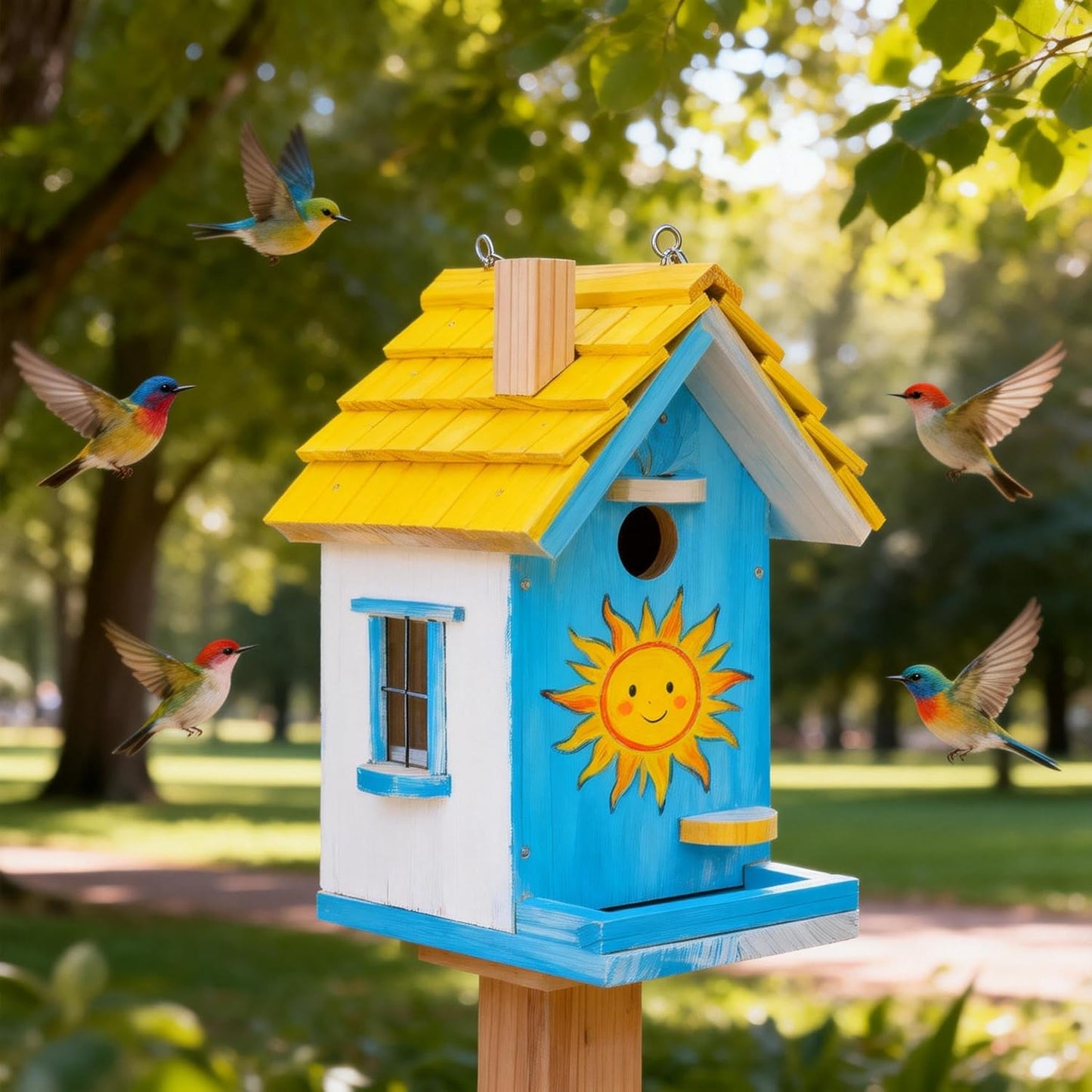 DIY Bird House Kit – Build Your Own Bird House, Natural Cedar Wood Craft Kit for Adults & Kids Ages 8-12, Pre-Drilled Easy Assembly, Eco-Friendly Birdhouse Kit (11.6x6.5x5.5in)