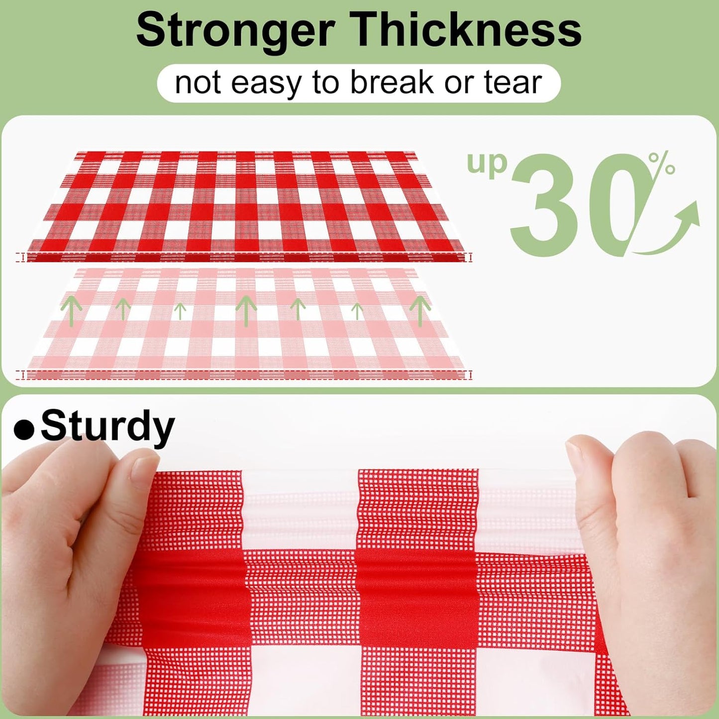 misaya 4 Packs Buffalo Disposable Table Cloth, 54 x 108 Inch Waterproof Plastic Tablecloth, Rectangle Red and White Checkered Table Covers for Picnic, Birthday, Party, Easter
