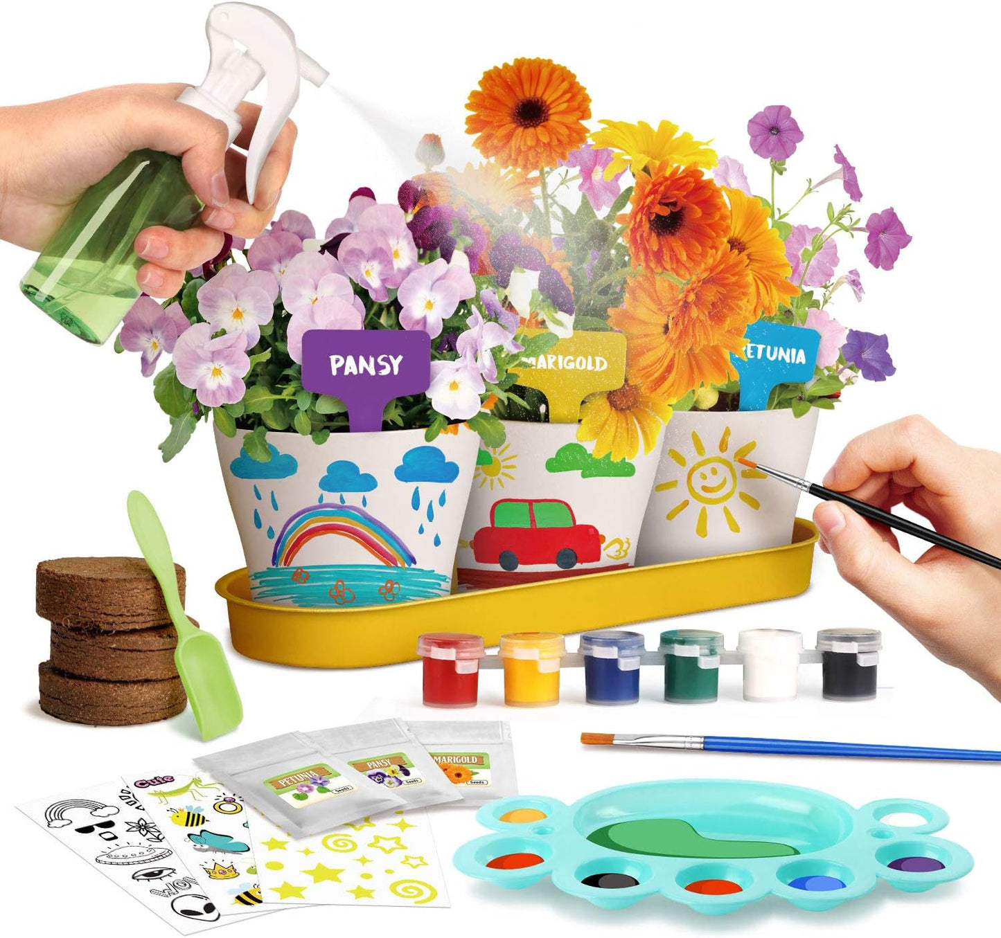 XX Paint & Plant Flower Growing Kit for Kids - DIY Arts & Crafts Garde
