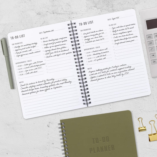 ZICOTO Aesthetic To Do List Notebook For Work or Home - Simple Daily P
