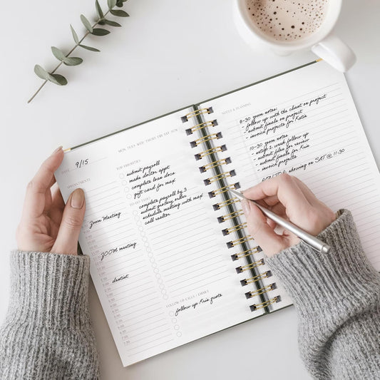 Aesthetic Daily Planner And Notebook With Hourly Schedule - Beautiful 