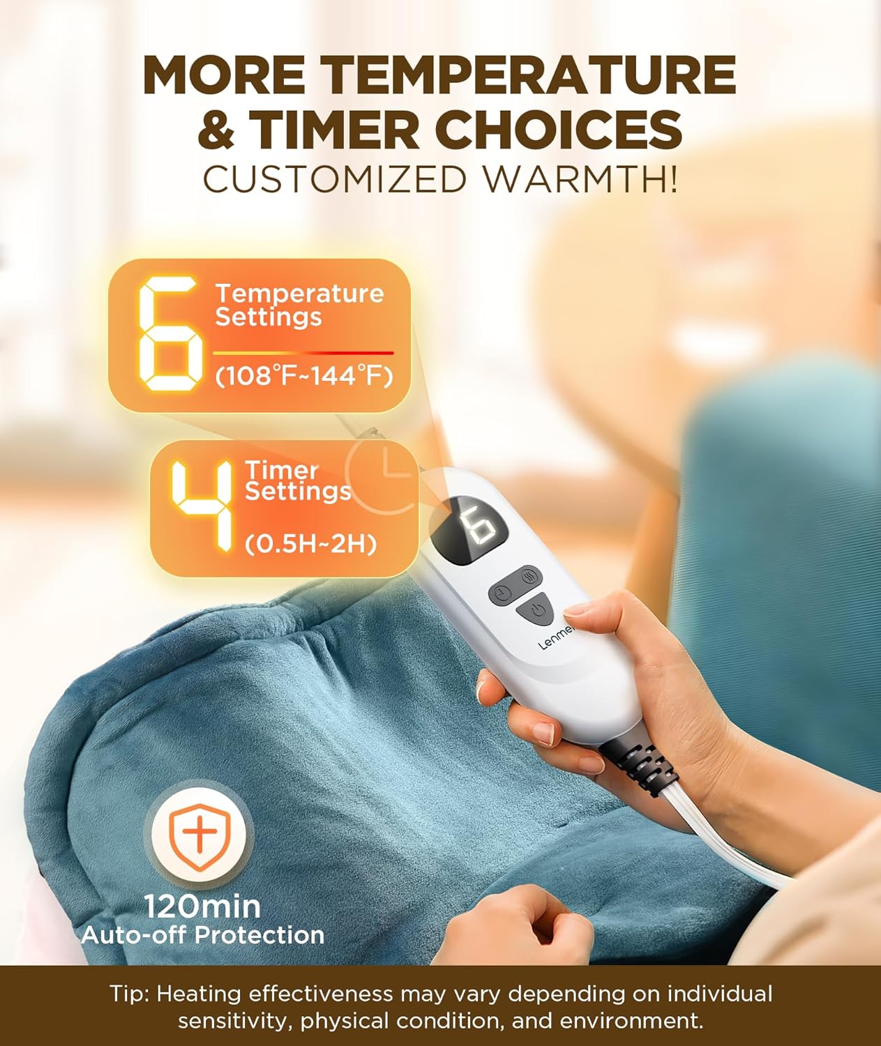Graphene-Infused Heating Pad 3X Deeper Pain Relief, Weighted Instant H