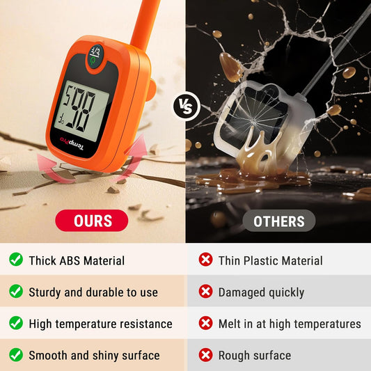 TempPro TP509 Candy Thermometer with Pot Clip, 10" Long Probe Instant Read Meat Food Thermometer with LCD, Cooking Oil Deep Frying Thermometer for Candy Syrup Sugar Brewing (Previously ThermoPro)
