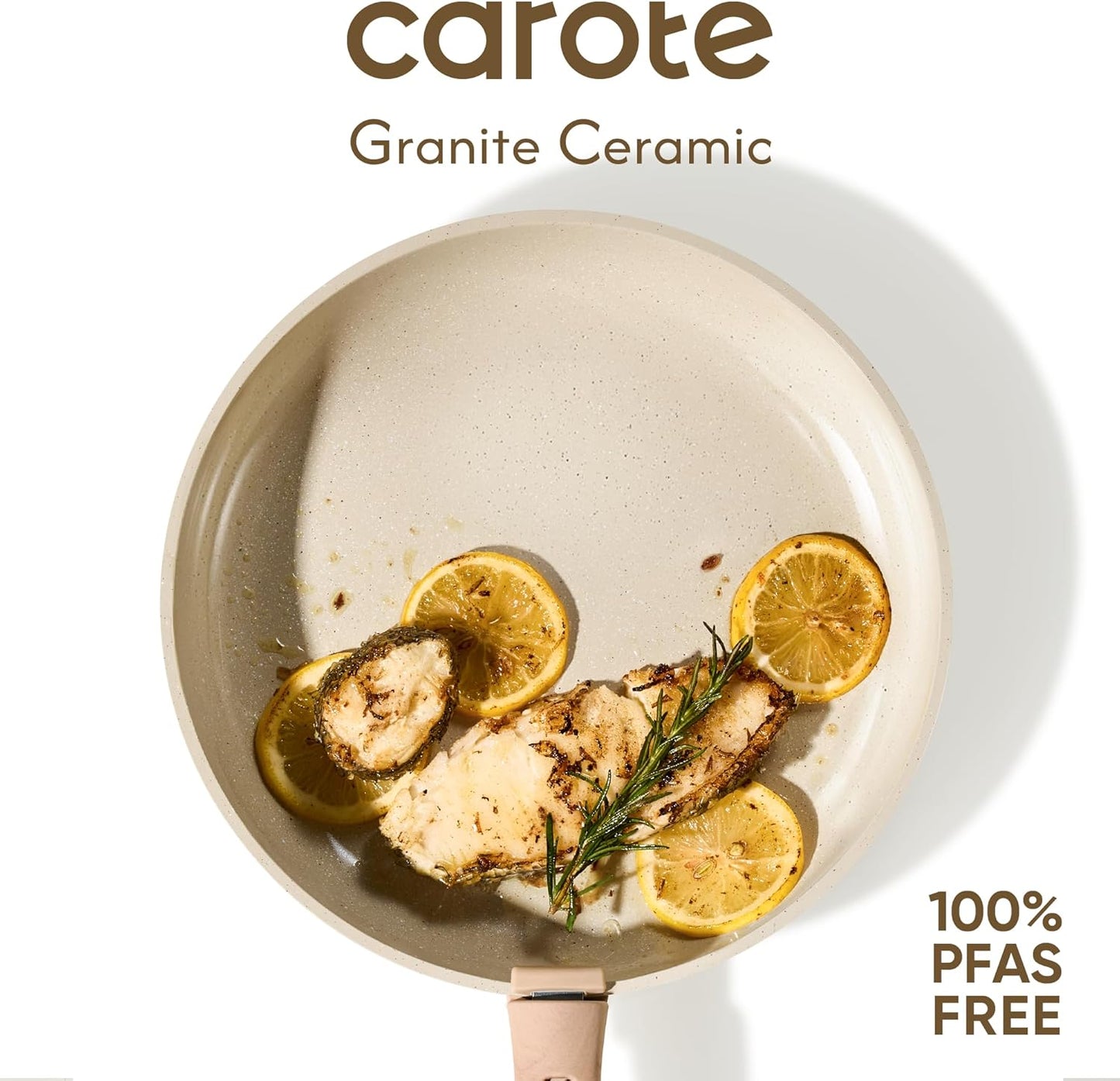 CAROTE 25PCS Ceramic Cookware Set, Pots and Pans set Non Stick, RV Kit