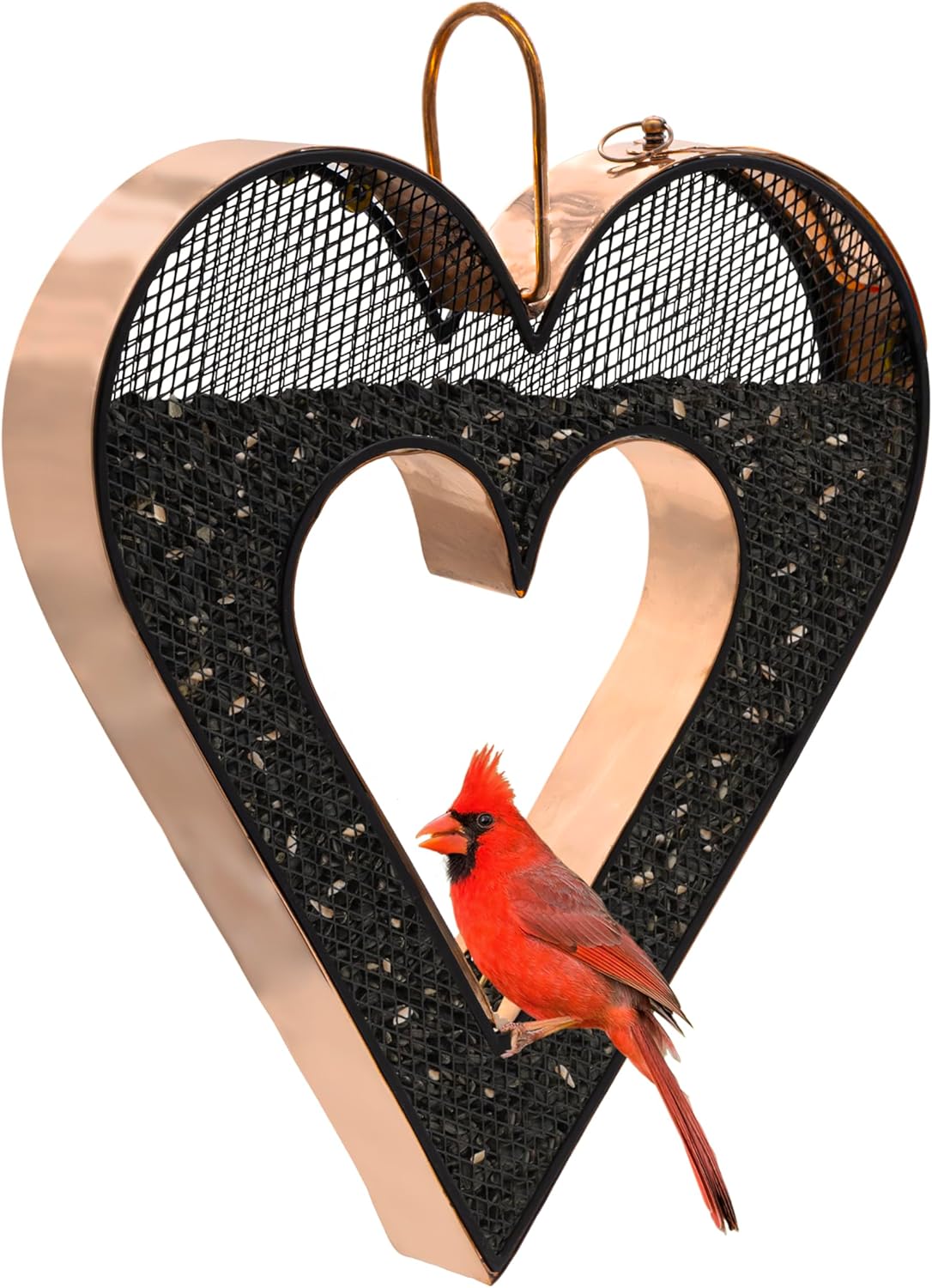 Good Directions Copper Heart Mesh Bird Feeder