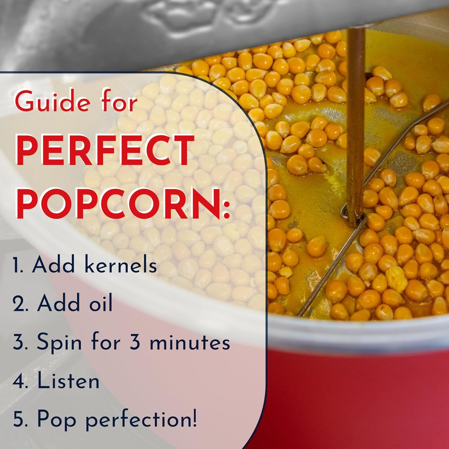 Original Whirley Pop Popcorn Maker - Wabash Valley Farms Gourmet Popcorn Popper, Aluminum Pot With Nylon Gears, 3-Minute Stove Top Popper, Home Movie Night (Silver)