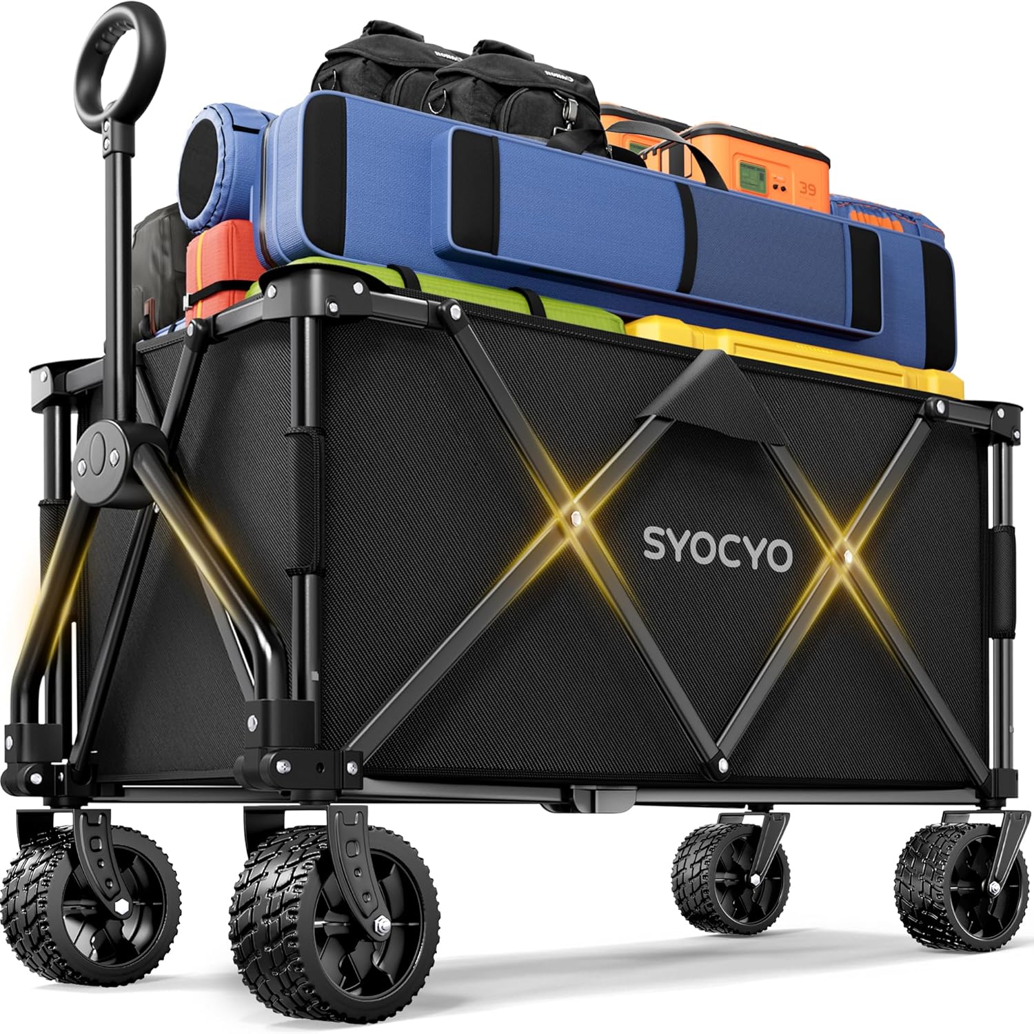 Wagon Carts Foldable 420LBS Weight Capacity Collapsible Wagon with Big