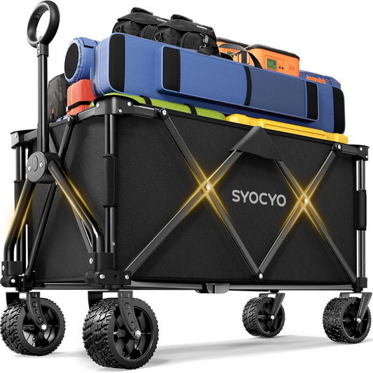 Wagon Carts Foldable 420LBS Weight Capacity Collapsible Wagon with Big