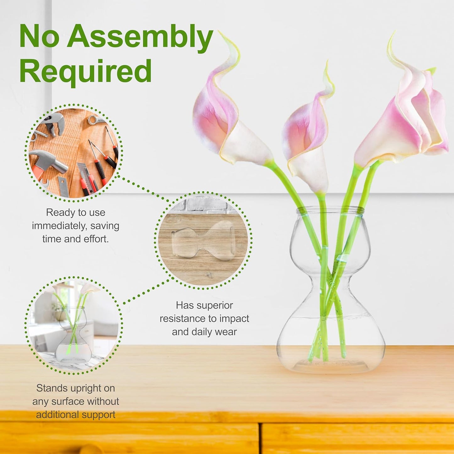 Garden Guru Plant Propagation Stations - Clear Glass Bud Vases Set of 4 - Mini Vases for Wedding Centerpieces, Cafe Décor, Tea Shop Displays - Small Hydroponic & Flower Vase