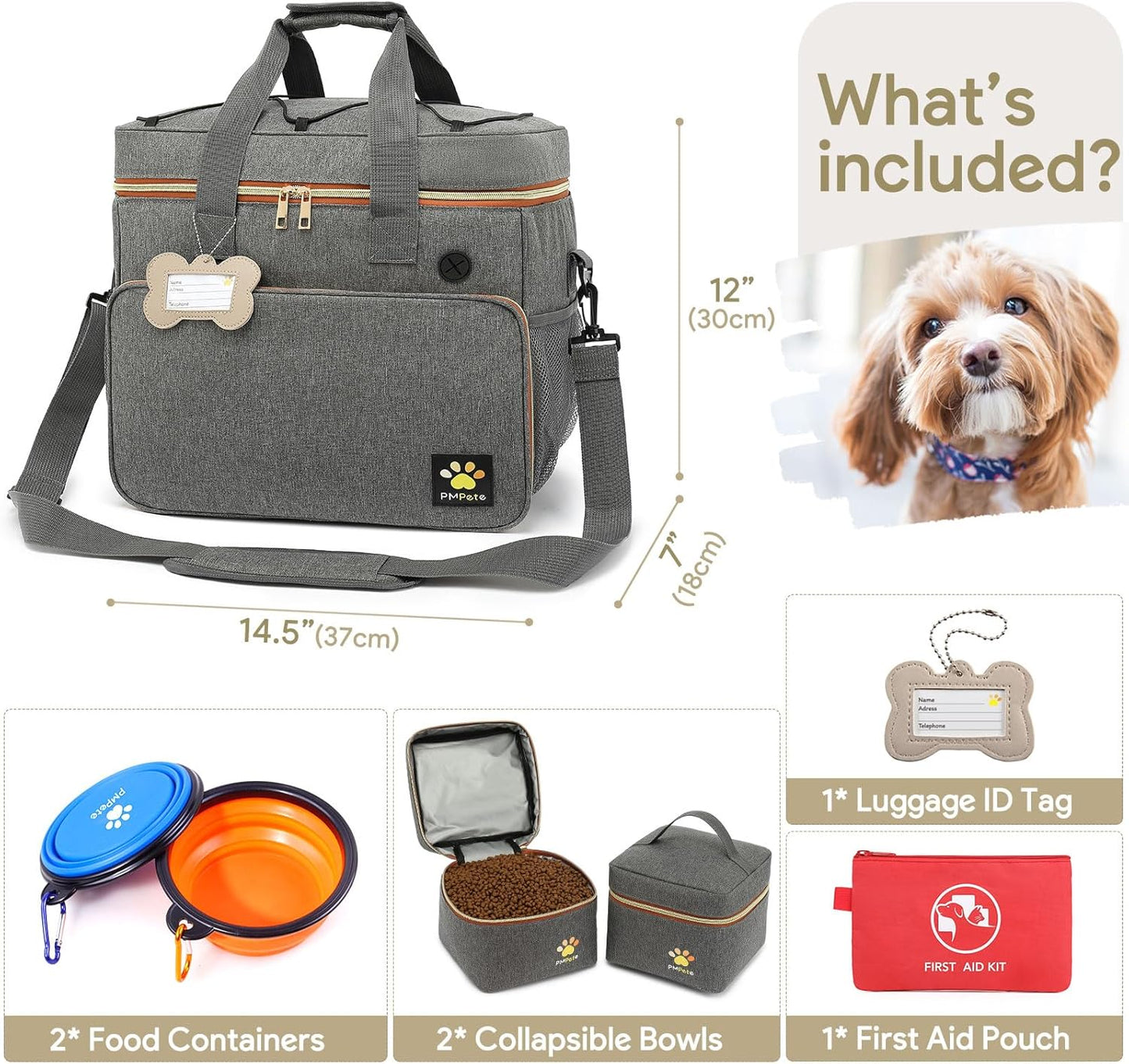 Dog Travel Bag for Traveling| Week Away/Overnight Dog Travel Accessori