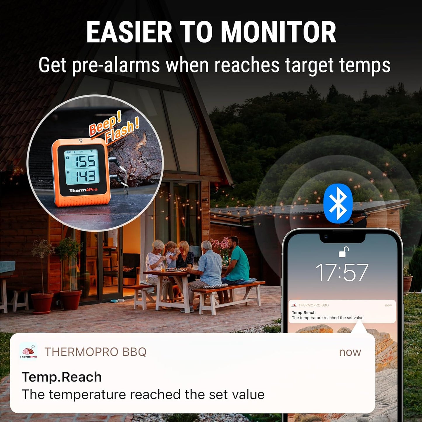 ThermoPro 650 ft Wireless Meat Thermometer Digital for Grilling and Sm