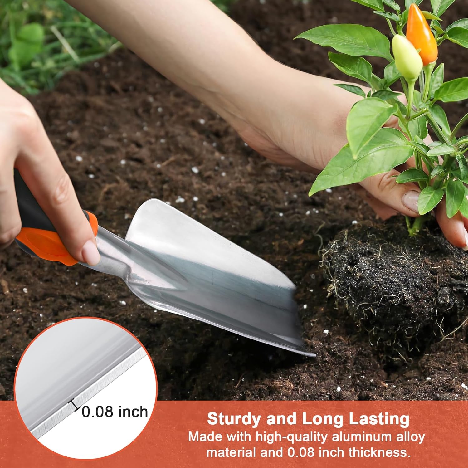 Garden Tools Set, 3 Pack Heavy Duty Gardening Tools Set Include Garden