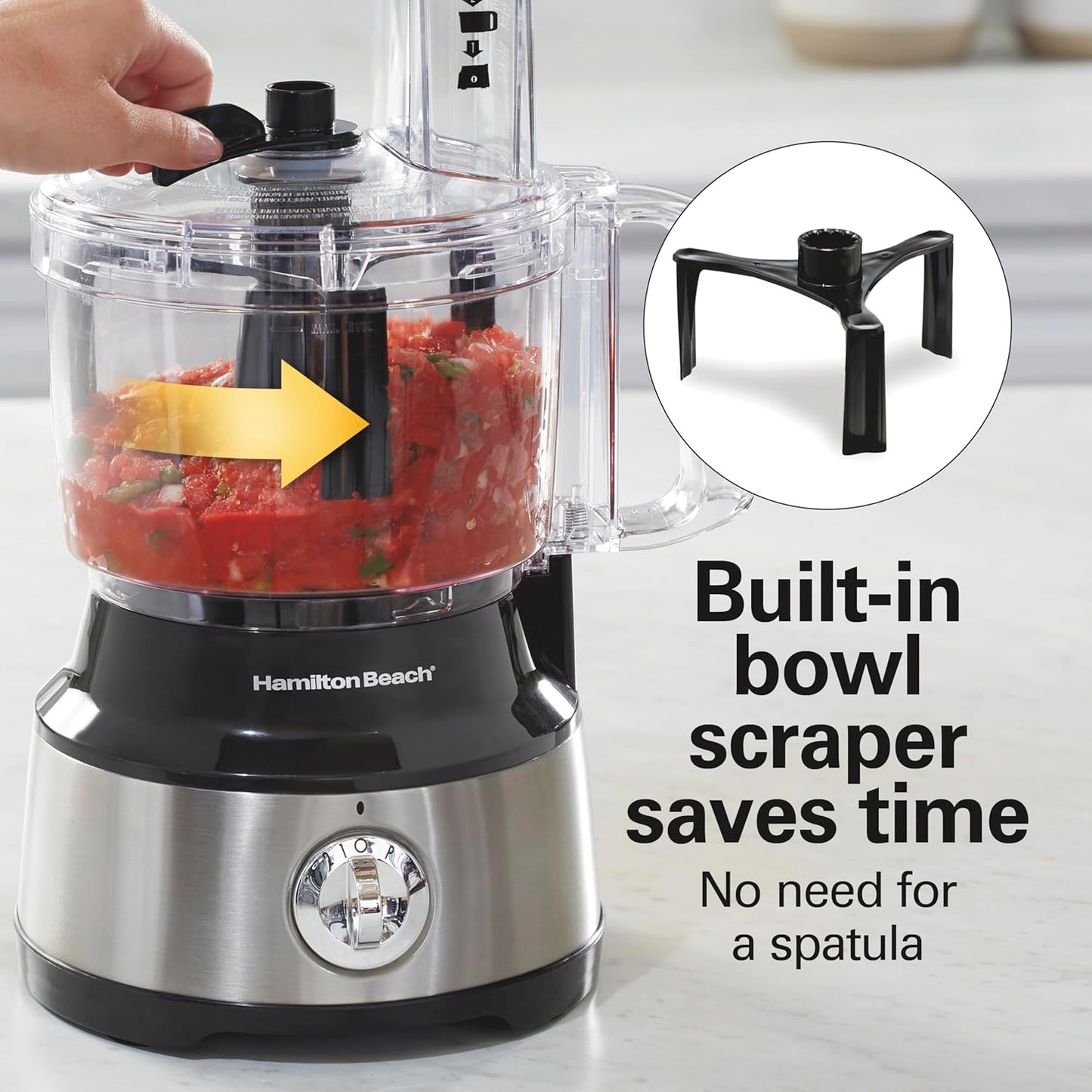 Hamilton Beach Food Processor & Vegetable Chopper for Slicing, Shreddi