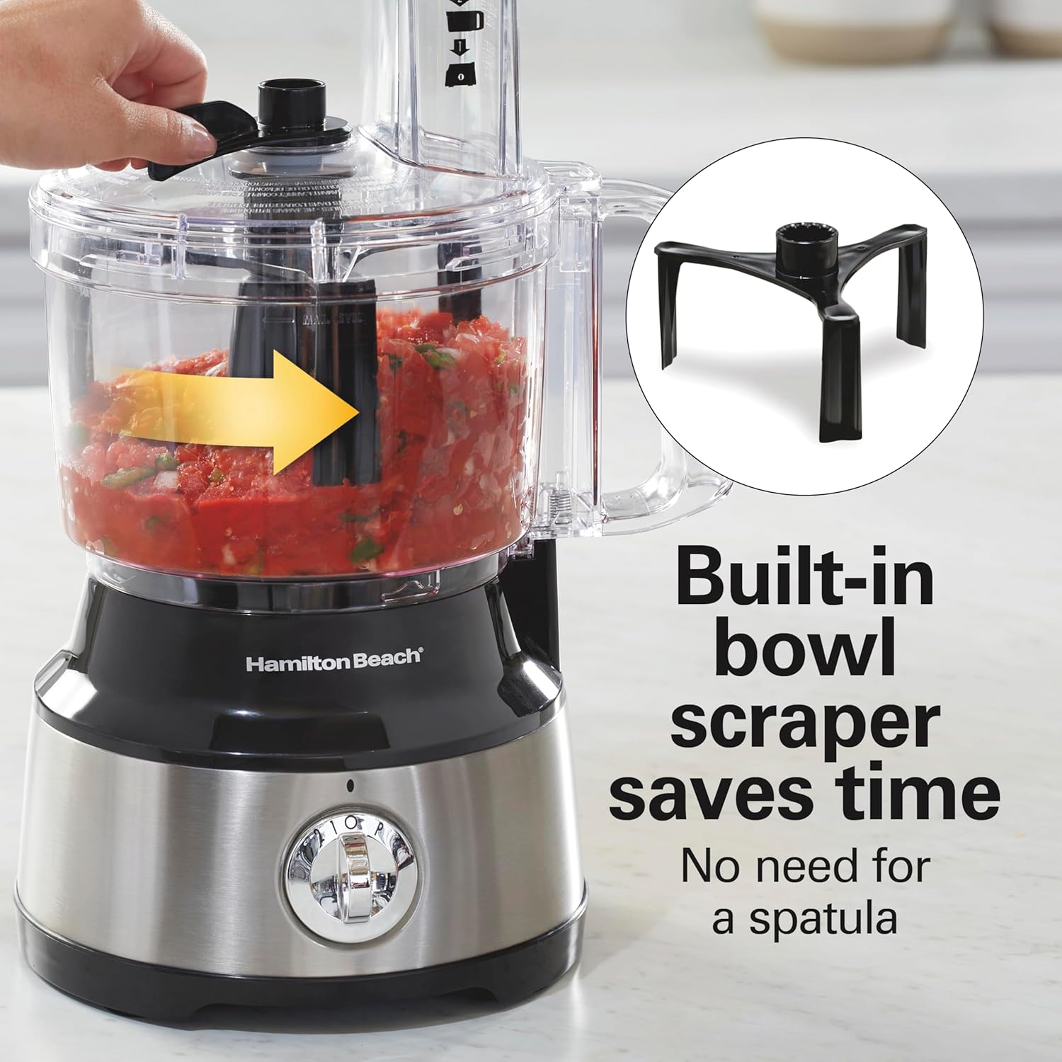 Hamilton Beach Food Processor & Vegetable Chopper for Slicing, Shreddi