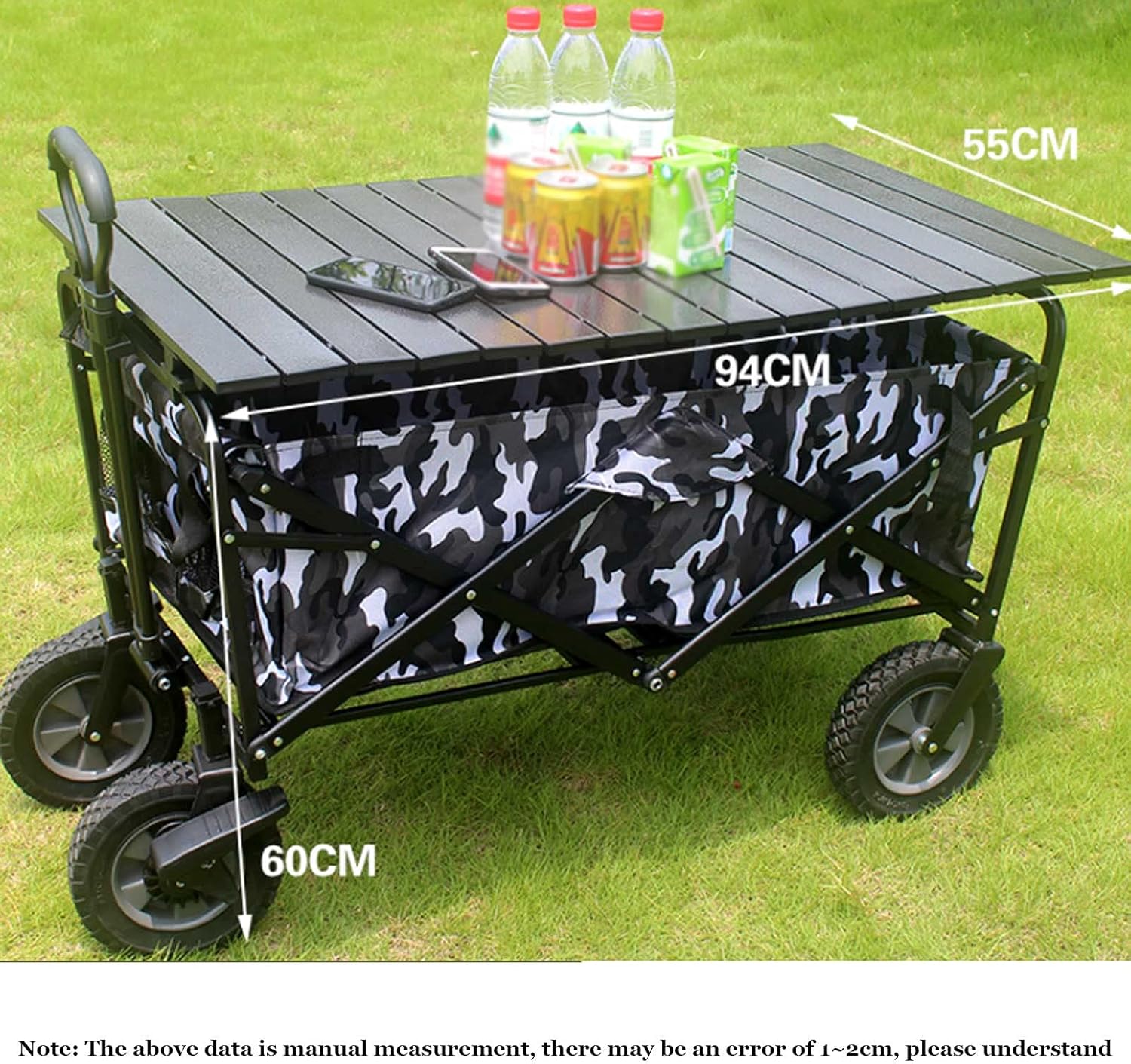 Freestanding Garden Cart Outdoor l Folding Beach Wagon Portable Heavy-