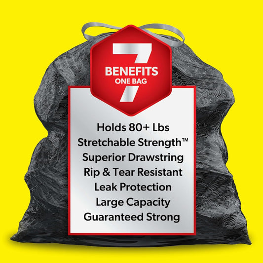 Glad ForceFlex Heavy Duty Trash Bags With Clorox, Mountain Air, 30 Gal, 50 Ct (Package May Vary)