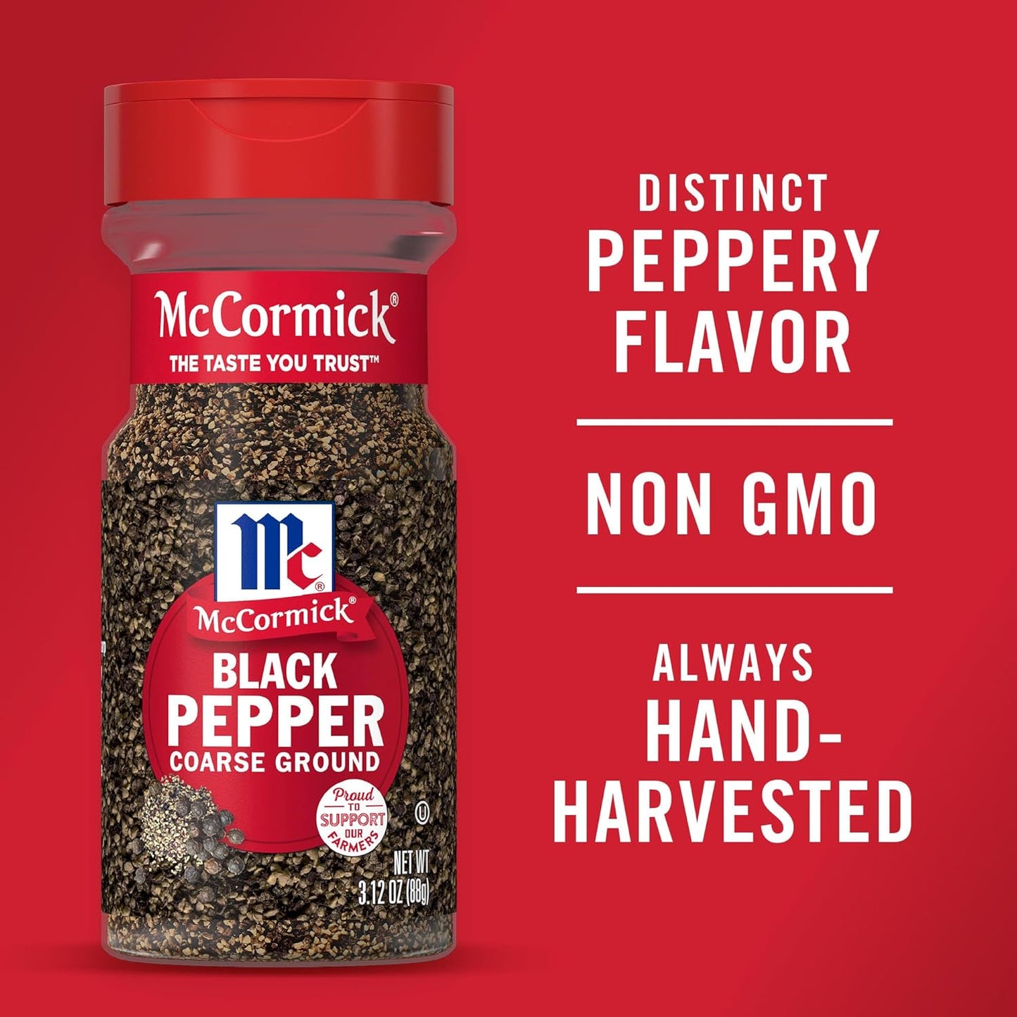 McCormick Coarse Ground Black Pepper, 3.12 oz