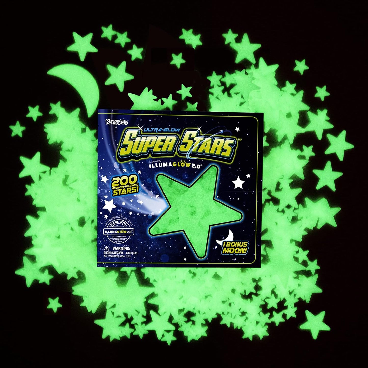 Glow in The Dark Stars - Includes Installation Material and Star map, 