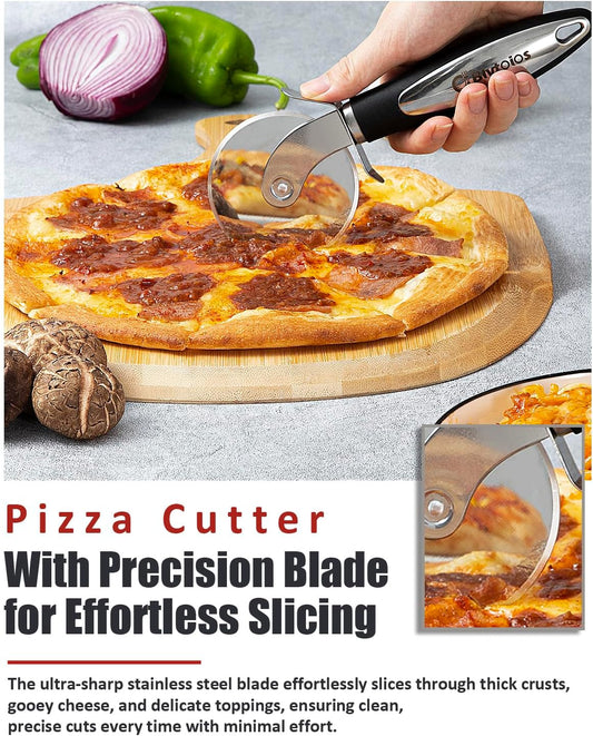 Premium Pizza Cutter, Multi-Purpose Stainless Steel Pizza Cutter Wheel