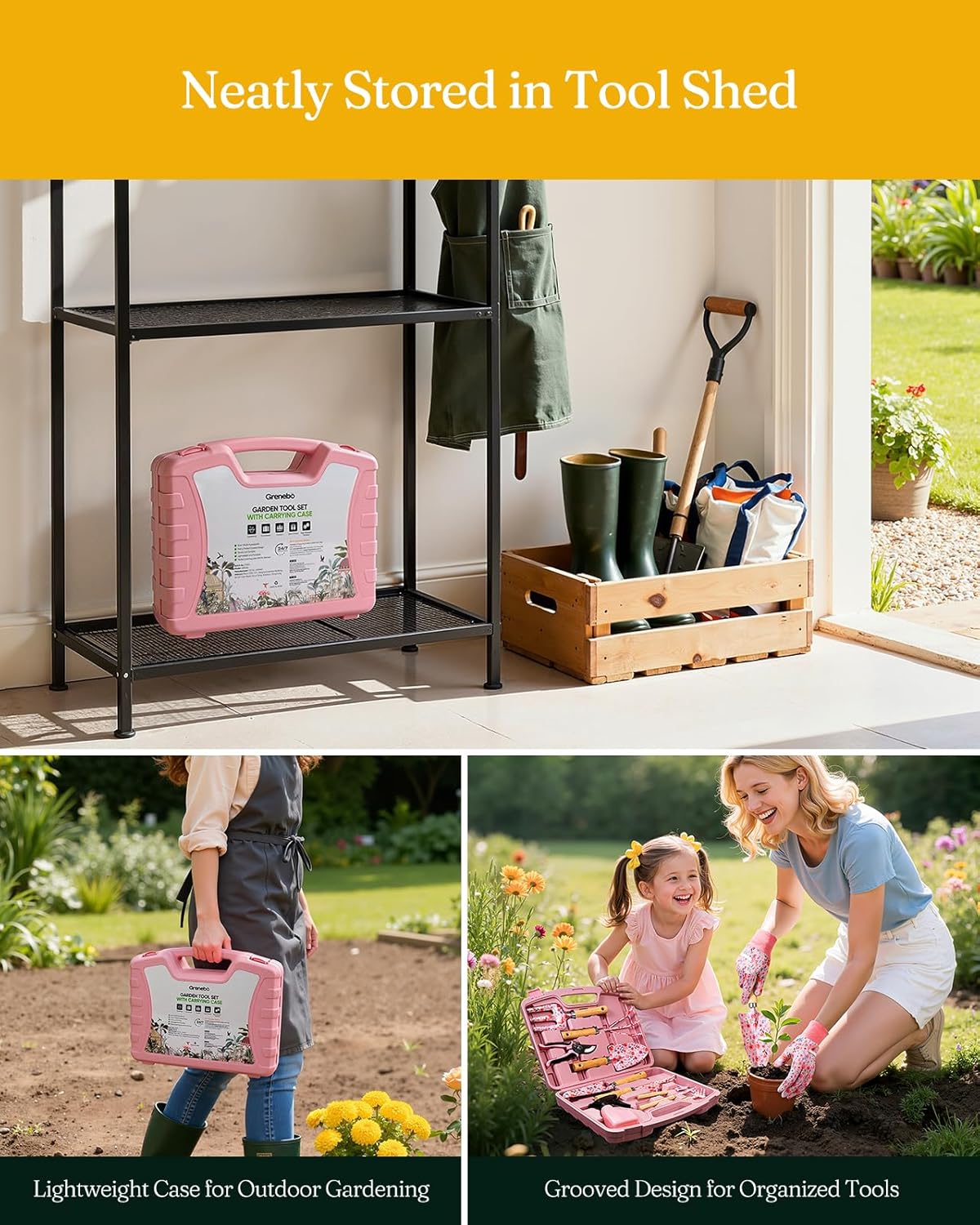 12-Piece Womens Gardening Tools Gift Set, Rust-Proof & Heavy-Duty Gard