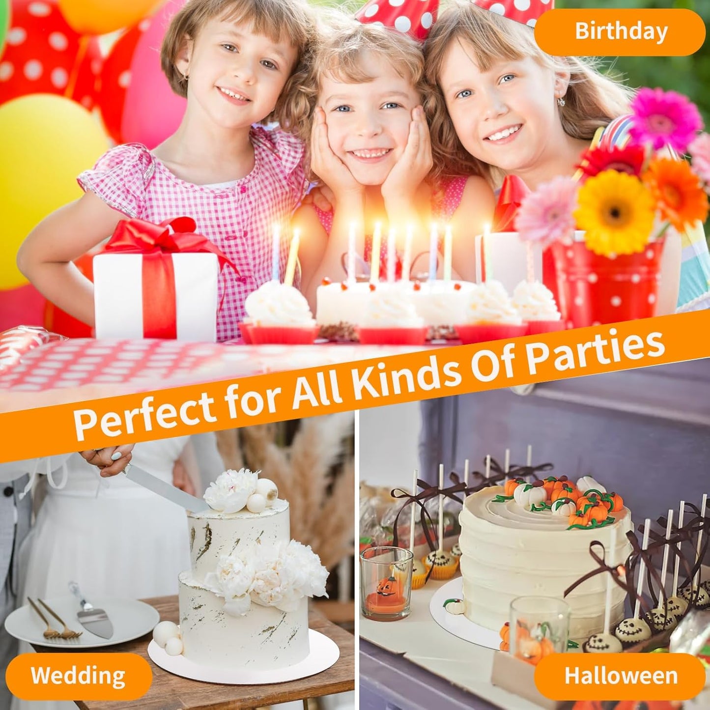 8 Pcs Cake Boards, White Cake Boards 10 inch Round, Food-Graded Cardboard Cake Rounds Cake Base, Waterproof and Oil-Proof for Cake DIY, Dessert and Crafts Display(White)