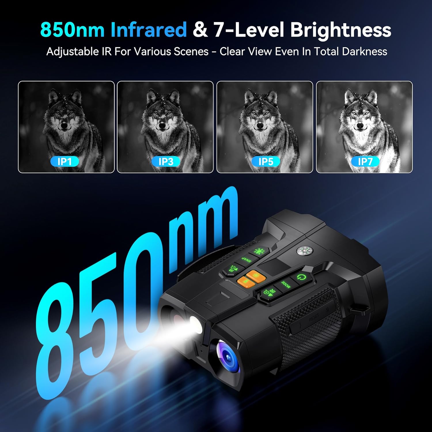 4K Night Vision Goggles for Adults: 4.5" HD Large Screen Digital Night