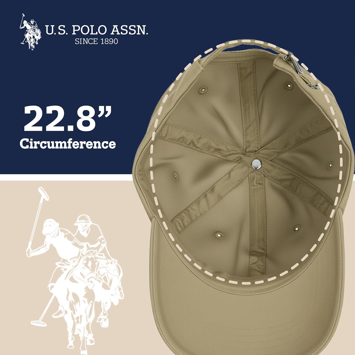 U.S. Polo Assn. mens U.s. Polo Assn. Washed Twill Cotton Adjustable Ha