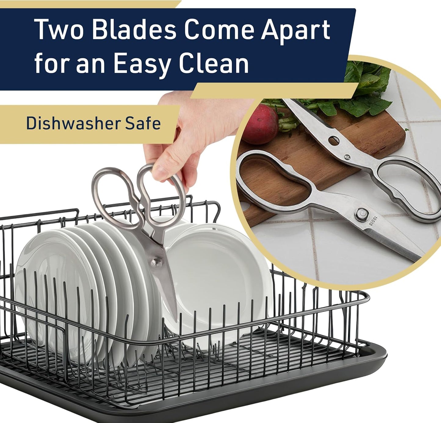 Heavy Duty Kitchen Scissors - Multipurpose Forged Stainless Steel Scis