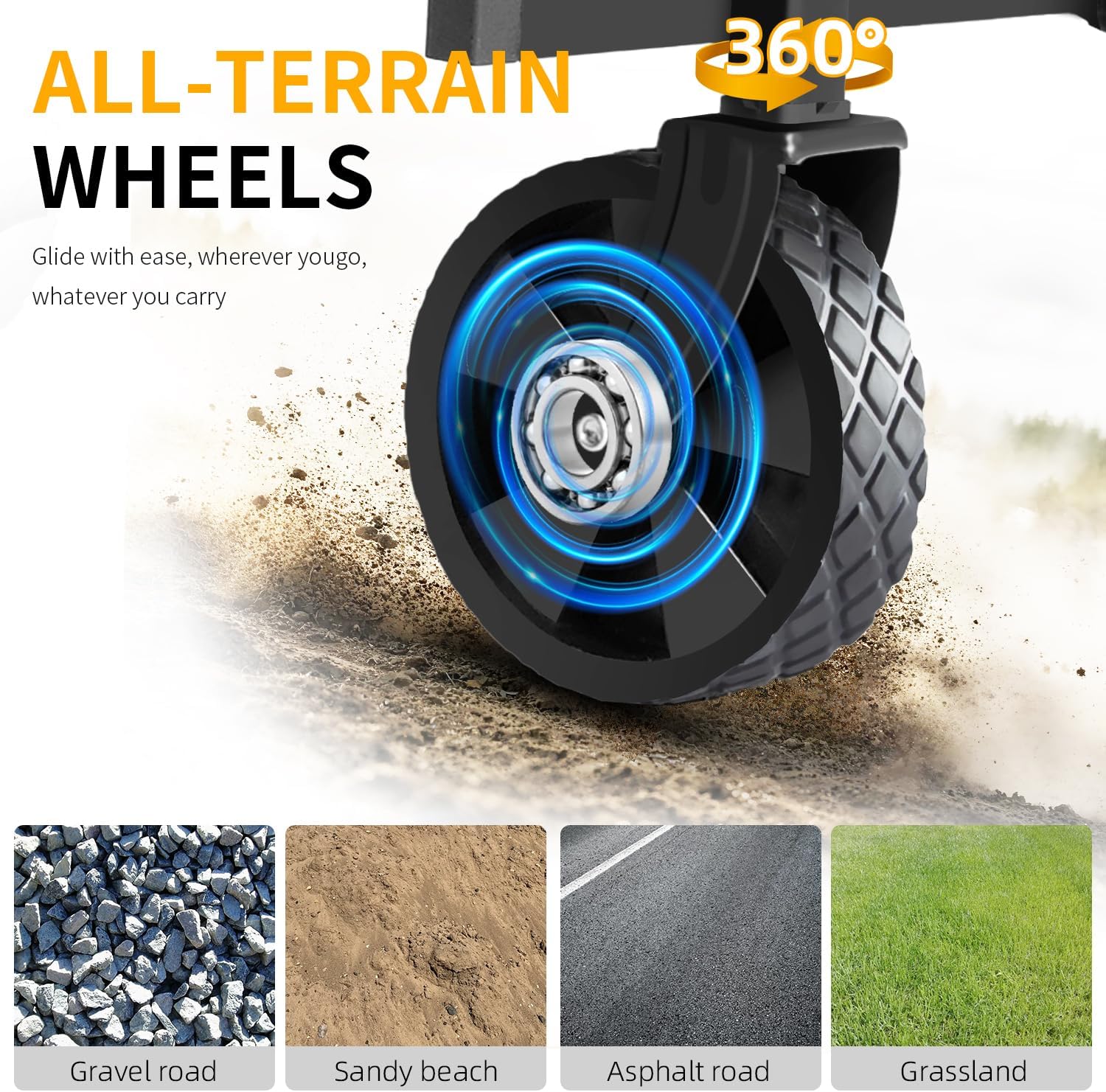 Wagons Carts Foldable with Wheels,Portable Utility 220lbs Collapsible 